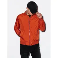 OMBRE - Heren Tussenjas - Brickrood - Voorzakken met ritsen - Polyester