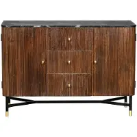 Giga Meubel Dressoir Japandi Bruin met Marmer -