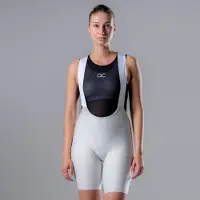 Acelera Intermediate Fietsbroek Dames met Zeem Wit - Wielrenbroek - Wielerbroek - Mountainbike - Bibshort - Spinning - Fietskleding - Koersbroek - Kort - Bretels - Maat L