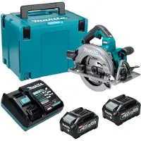 Makita HS 003 GM201 accu-handcirkelzaag 40 V max. 190 mm borstelloos + 2x accu 4,0 Ah + oplader + Makpac