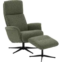 Goossens Fauteuil Zenica - Met Armleuning - Stof - Groen