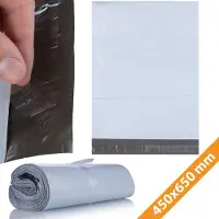 Rosfix Verzendzak Koerier - Zelfklevend Wit LDPE - 450x650 mm 50µm - 100 Stuks voor Verzending