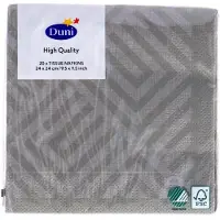 Duni Servetten - Mosaic Granite Grey - 24x24 cm