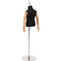 vidaXL Verstelbare 120-157 cm Mannequin met Basis Uniseks PP Zwart