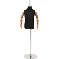 vidaXL Verstelbare 120-150 cm Mannequin met Basis Uniseks PP Zwart