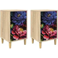 vidaXL Nachtkastje KIEL 2 st Sonoma Eiken 36 x 33 x 60 cm Bewerkt hout