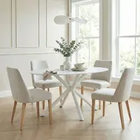 Giga Meubel Eettafel Roxy Keramisch Wit Ovaal 180cm