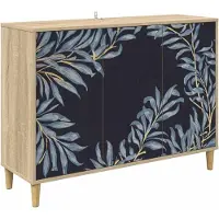vidaXL Dressoir DOKKUM Sonoma 102 x 33 x 75 cm Bewerkt hout