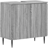 vidaXL Wastafel kabinet voor de badkamer ZWOLLE Grijs Sonoma