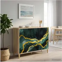 vidaXL Dressoir WIJHE Sonoma 102 x 33 x 75 cm Bewerkt hout