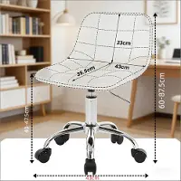 HAUSS SPOLE Barkruk - Draaistoel Met Wielen - Verstelbaar En 360 Graden Draaibaar - Voor Make Up En Bureau - Fluweel Creme Wit