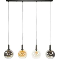 Nest of Nora Hanglamp Siva - 4-lichts met glazen bollen - Zwart