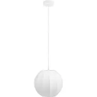 Nest of Nora Hanglamp Elina - Ø25 cm rond - Zijde en metaal - Plafondlamp - Wit