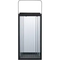 Nest of Nora Lantaarn windlicht - Metaal en glas - Zwart