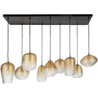 Nest of Nora Hanglamp - 9-lichts met glas - Amber
