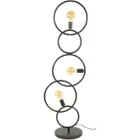Nest of Nora Vloerlamp Myrra - 3 lichts staande lamp met ronde kappen - Design plafondlamp - Zwart