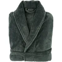 Zest Badjas Flanel fleece S/M Antraciet