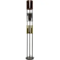 Nest of Nora Vloerlamp Avero - 3-lichts met kap Ø20cm - Zwart