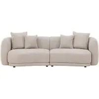 Nest of Nora 3-zits bank met kussens Meli - bouclé - Beige