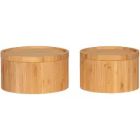 Nest of Nora Opbergboxen set van 2 - Bamboe - Natural