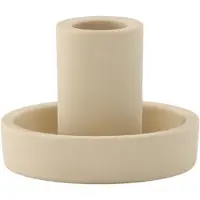 Nest of Nora Set van 2 - Kaarsenhouders - 11x6 CM - Beige / klei