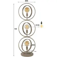 Nest of Nora Vloerlamp Davio - 3-lichts - Beige
