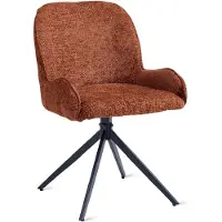 Nest of Nora Set van 2 - Gestoffeerde eetkamerstoelen Olli - Roest