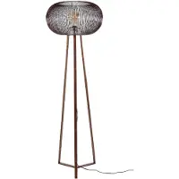 Nest of Nora Vloerlamp Sona - 2-lichts met E27 fitting - Zwart nikkel