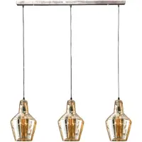 Nest of Nora Hanglamp - 3 lichts eetkamperlamp - Oud zilver