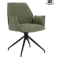 Nest of Nora Set van 2 - Draaibare eetkamerstoelen met armleuning Emmy - Groen