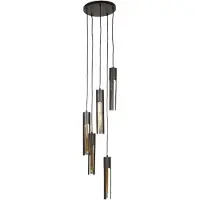 Nest of Nora Hanglamp Evian - 5-lichts buisvormig - E27 fittingen - Zwart