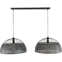Nest of Nora Hanglamp Silan - 2-lichts Ø60 cm - Industrieel - Zwart bruin