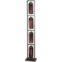 Nest of Nora Vloerlamp Soma - 4-lichts rookglas mesh - Modern - Zwart