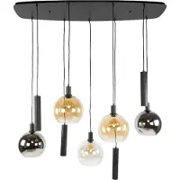 Nest of Nora Hanglamp Siva - 9-lichts met glazen bollen - Zwart