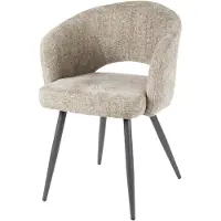 Nest of Nora Set van 2 - Eetkamerstoelen Vona - Set van 2 - Comfortabele kuipstoel - Zand