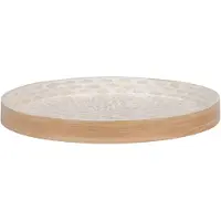Nest of Nora Dienblad vierkant 40x40 cm - Serveerblad bamboe MDF capiz - Beige