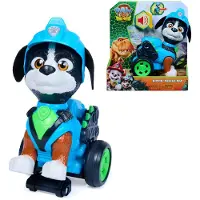 Paw Patrol - De Dino Film - Rippin Rescue Rex, terugtrek-actiefiguur van 20,3 cm met geluid en geactiveerde stunts