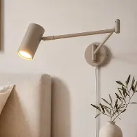 LumenXL Wandlamp Brino met verstelbare arm in zandbeige