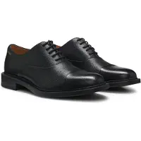 HUGO Oxfordschoenen van generfd leer met captoe