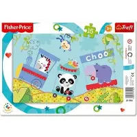 Trefl Framepuzzel - Plezier in de Trein, 15 stukjes Puzzel