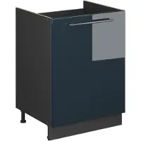 Vicco Wastafelkast Fame-Line Donkerblauw hoogglans/Antraciet 60 cm, Model 63431