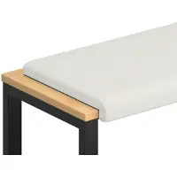 vidaXL Bankkussen Kunstleer Wit Diepte 35 cm