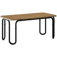 vidaXL Salontafel Artisanaal eiken 100 x 50 x 45 cm Bewerkt hout