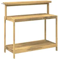 vidaXL Buiten pottingbank 111,5 x 48,5 x 107 cm Massief Acacia Hout