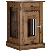 vidaXL Hond kennel meubel Oud hout 50 x 47,5 x 80 cm Bewerkt hout