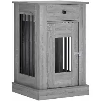 vidaXL Hond kennel meubel Grijs Sonoma 50 x 47,5 x 80 cm Bewerkt hout