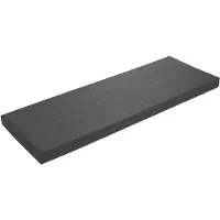 Sleepling Bankkussen 120 x 40 cm, donkergrijs, antislip onderkant, vensterbankkussen, zitkussen voor vensterbank, wasbare hoes,