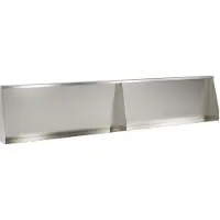 vidaXL Steunmuur, 2 stuks, 100 x 12 x 30 cm, roestvrij staal, zilver