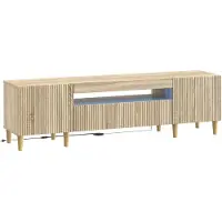 vidaXL LED tv-meubel ARNHEM 153 x 35 x 43 cm Sonoma Eiken Bewerkt hout