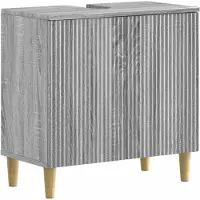 vidaXL Wastafel kabinet voor de badkamer ARNHEM Grijs Sonoma